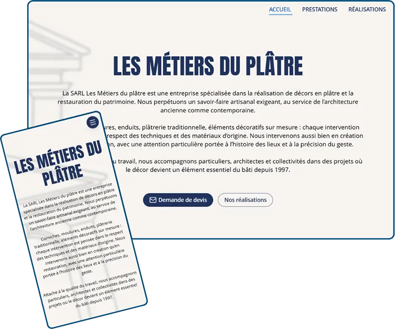 illustration de Les Métiers Du Plâtre