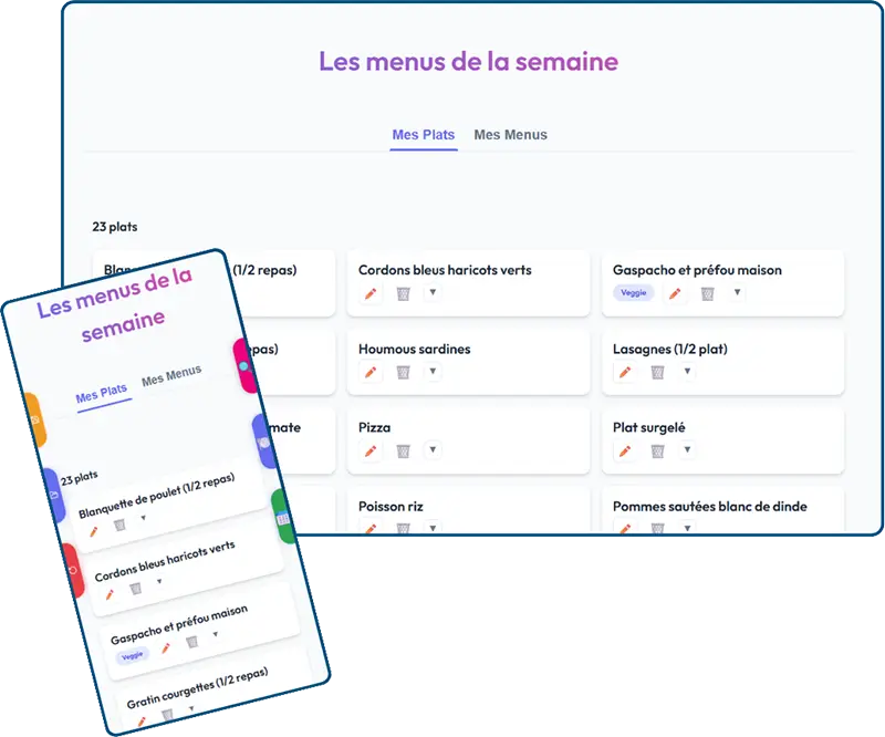 illustration de Les menus de la semaine